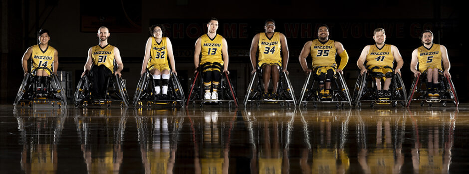 Members of the Mizzou Wheelchair Basketball Team